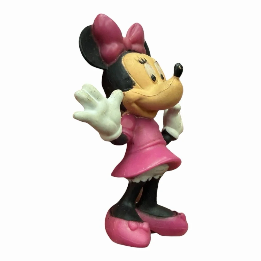 Disney Vintage Minnie Mouse Pink Dress Figure‎ 2